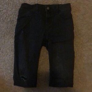 Black ripped adjustable rockstar jeggings